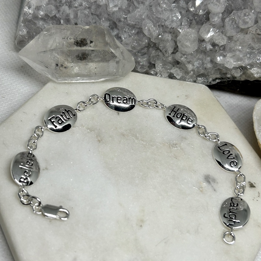 Silver Inspirational Charm Bracelet 925